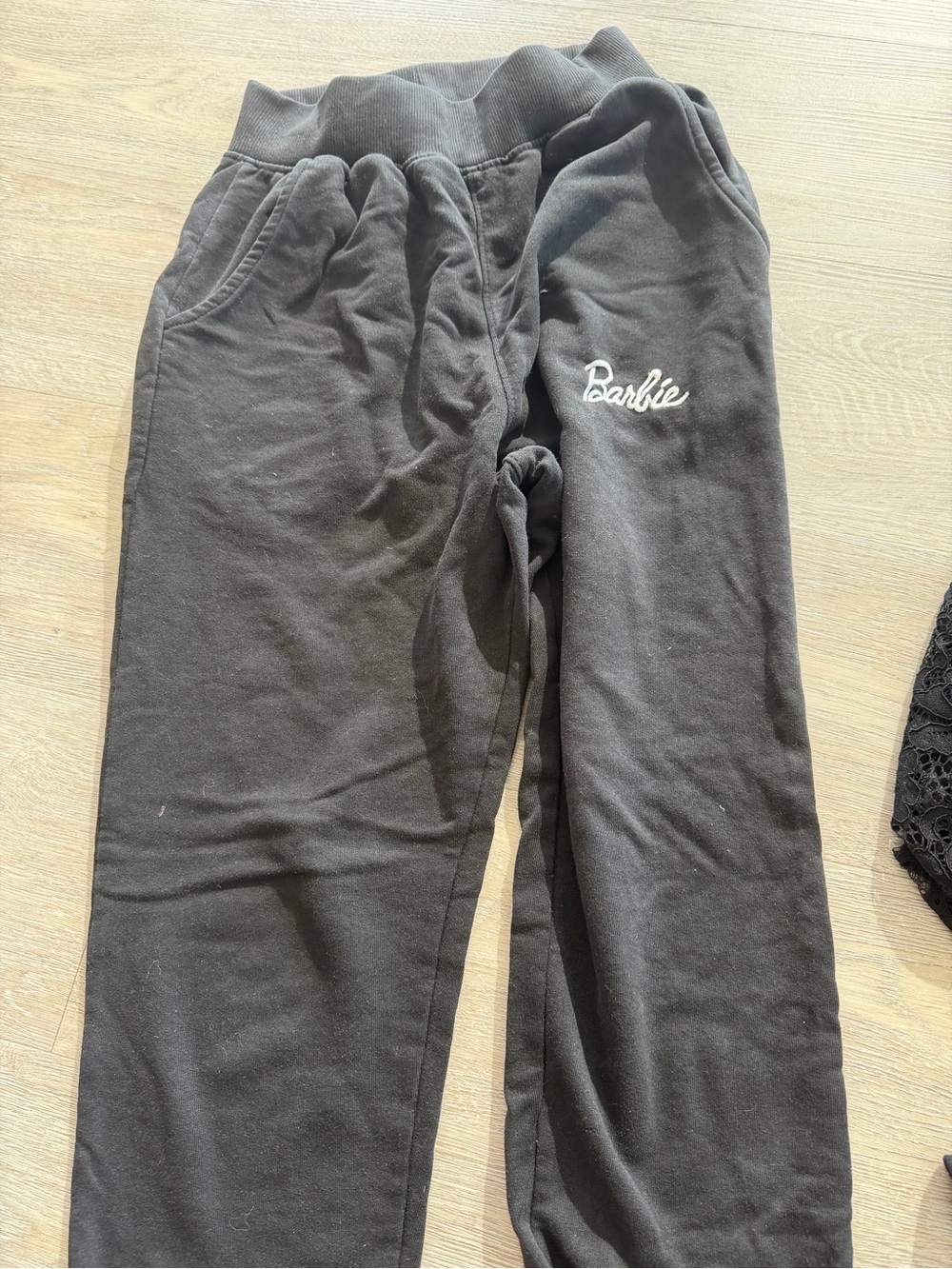 Barbie x Missguided Black Jogger Sweatpants Logo Athleisure Lounge Pants